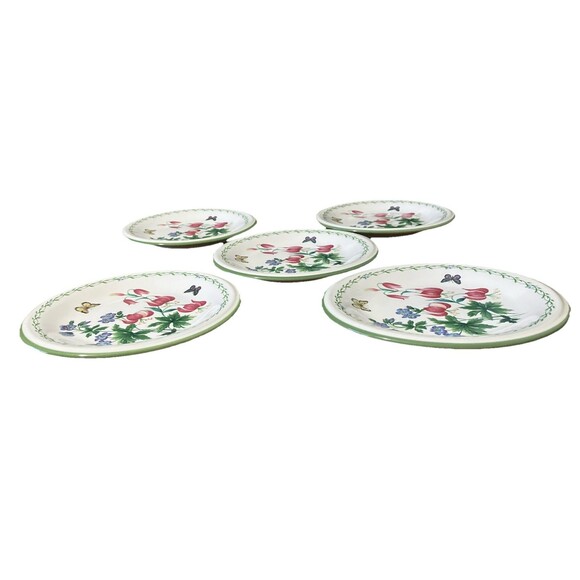 Mikasa set of 5 GARDEN BLOOM  7 3/4" Salad Plates Studio Nova Y 2372 - Picture 3 of 16